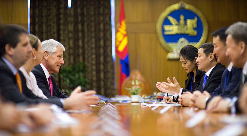 PM Altankhuyag meeting with US Defense Secertary Hagel