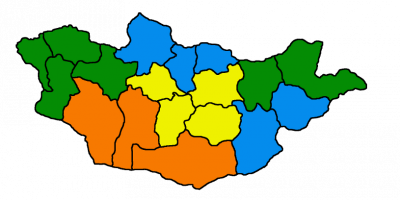 Mongolia by region