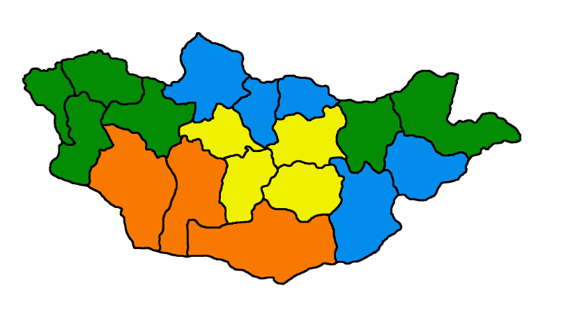 Mongolia by region